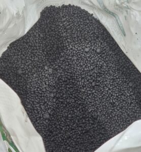 The final product: dense, uniform granules of high-quality biochar, packed and ready for shipment. Engineered from livestock manure, these pellets are easy to handle, soil-friendly, and carbon-credit eligible — a powerful transformation from waste to value.