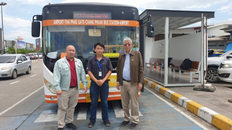 On-site in Chiang Mai: presenting the City Bus service that will anchor the Enereum x RTC tokenized EV conversion.